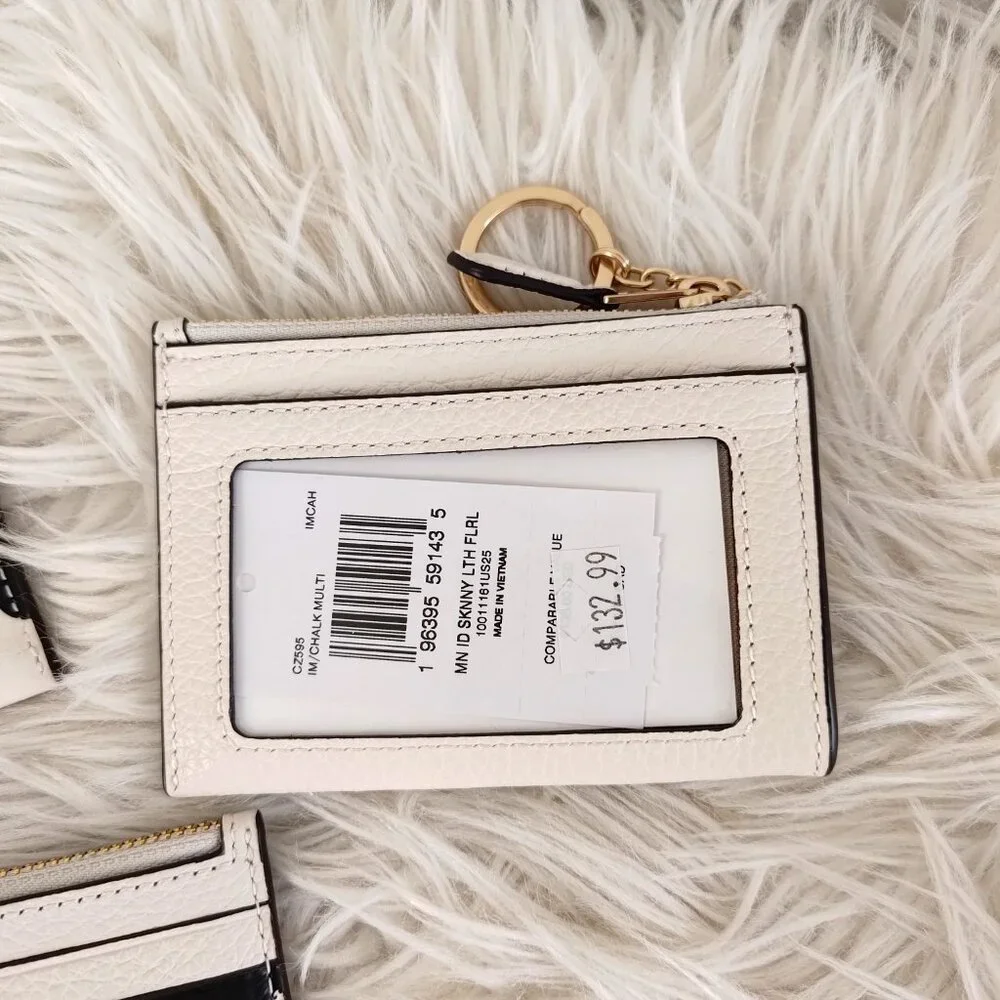 Coach Mini Skinny Id Case With Floral Print CZ595